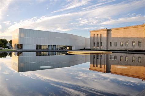 Nelson-atkins museum of art kansas city mo - PROGRAM: museum addition and renovation. CLIENT: Nelson-Atkins Museum of Art. SIZE: 165,000 sq ft. STATUS: complete. This competition winning addition is composed of five interconnected structures as opposed to a single massive expansion. Traversing from the existing building across its sculpture park, the five built “lenses” form new ... 